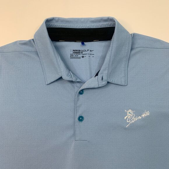 Nike Golf Polo Shirt Mens XL Extra Large Evening Blue Standard Fit Performance - Picture 3 of 11